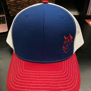 Red, whit and blue trucker hat